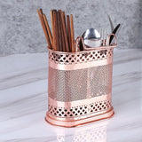 Copper strainer and spoon holder