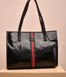 Women's bag with one zipper - checkered print