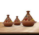 Moroccan pottery tagine set
