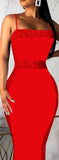 Long dress made of lycra with fish scales
