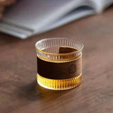 Glass Coffee Mug Walnut cup