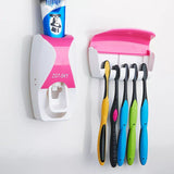 Automatic toothpaste and toothbrush holder