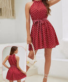 Dress made of dotted cotton