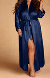 Long robe made of satin