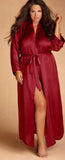 Long robe made of satin