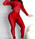 Jumpsuit made of Lycra and Lycra net