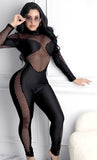 Jumpsuit made of Lycra and Lycra net