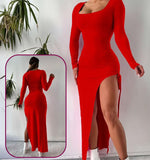 Dress made of Lycra with open on one side