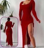 Dress made of Lycra with open on one side