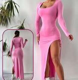 Dress made of Lycra with open on one side