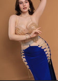 Belly dance suit made of Lycra with shiny beaded embroidery