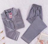 Two-piece pajamas made of satin