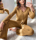 Two-piece pajamas made of corduroy