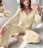 Two-piece pajamas made of corduroy