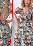 Open back cotton dress