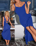 Dress made of Lycra with ruffles at the tail