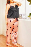 Two-piece pajama made of satin