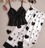 Two pieses pajamas made of satin