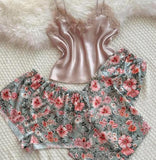 3-piece pajamas made of satin