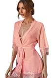 Chiffon Lingerie - 3 Pieces - Underwear Bra and Robe