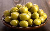 Organic pickled apple olives with rock salt